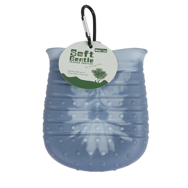 2-in-1 Dog Paw Cleaner Cup | Silicone Bristle Washer