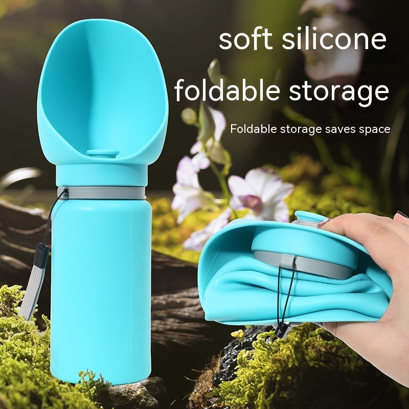 Foldable Pet Travel Water Bottle & Bowl | Portable Dog & Cat Hydration Cup