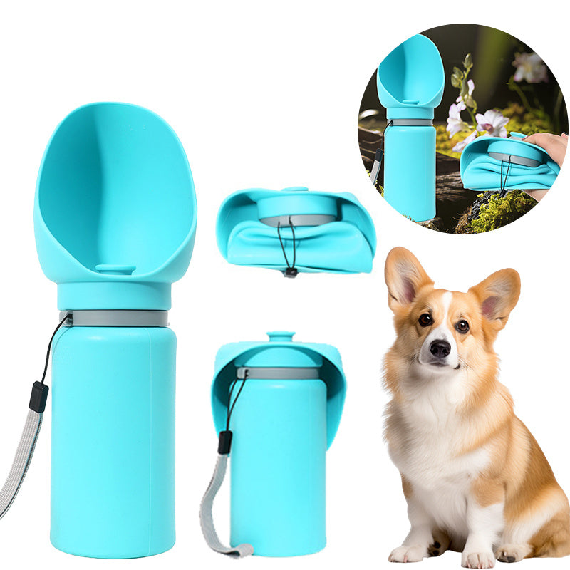 Foldable Pet Travel Water Bottle & Bowl | Portable Dog & Cat Hydration Cup