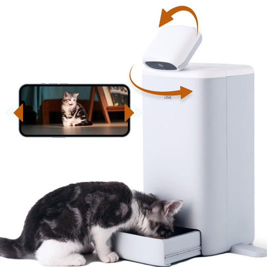 Automatic Pet Feeder w/HD Camera & Two-Way Audio